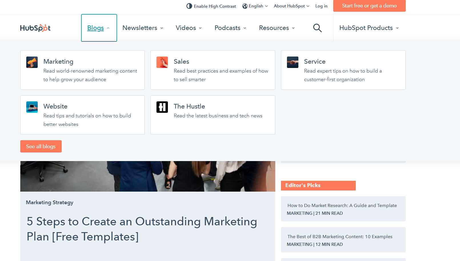 HubSpot blog