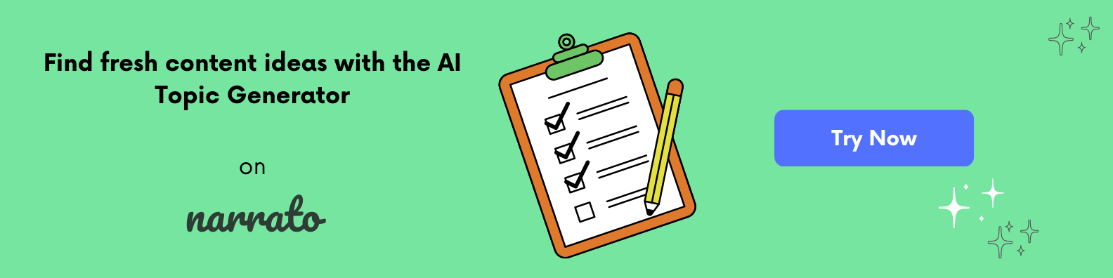 Narrato AI content idea generator