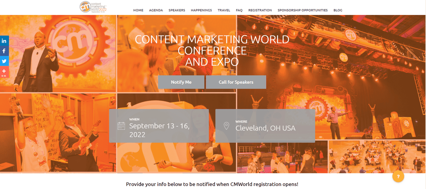 Content Marketing Conferences 2022 - CMW
