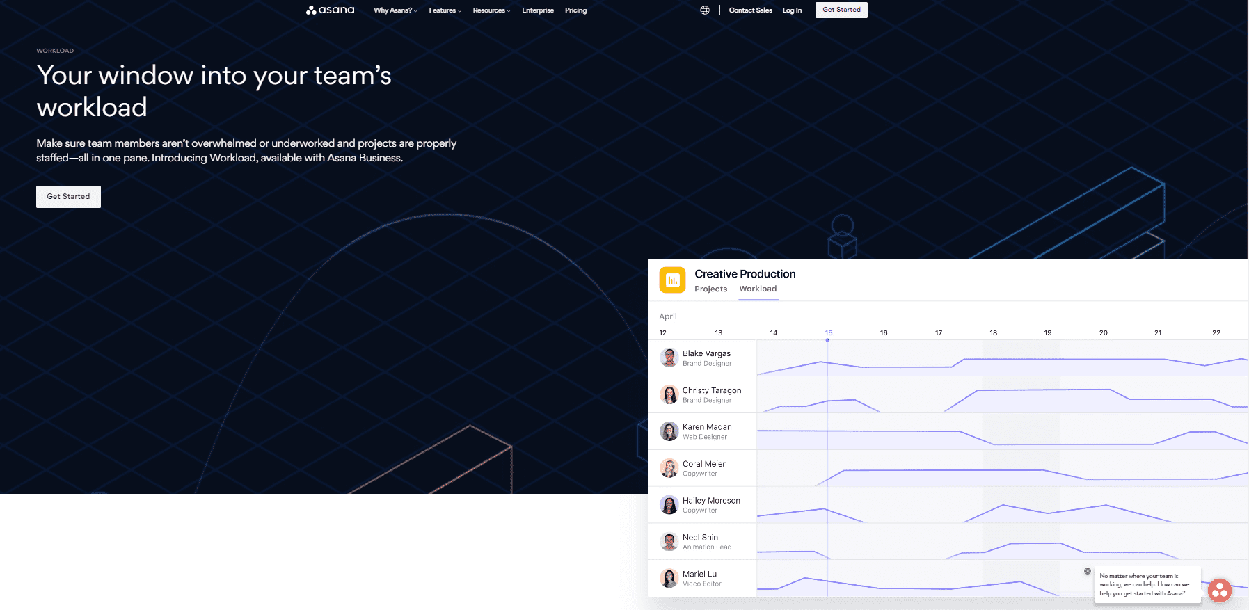 Content planning tool - Asana