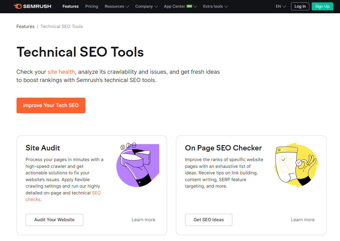 Content planning tool - Semrush