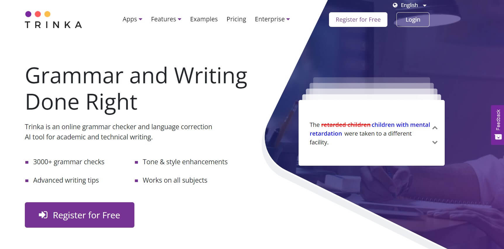 Trinka - grammar checker online