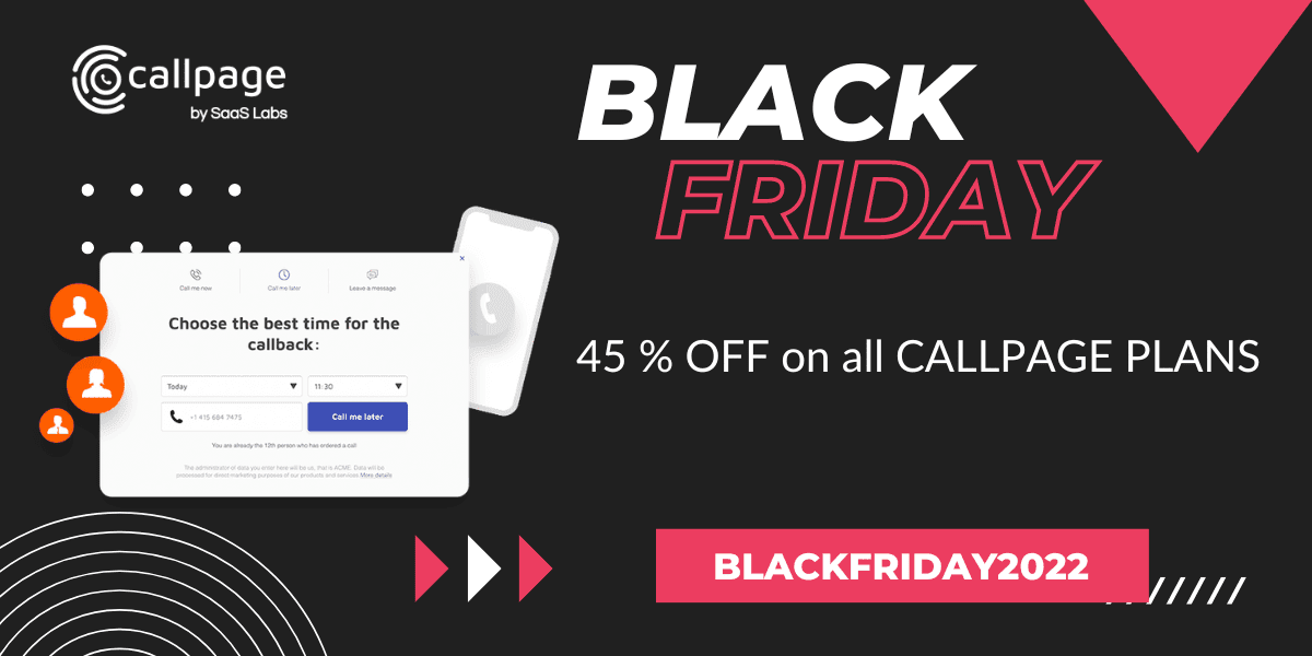CallPage Black Friday Deal 2022