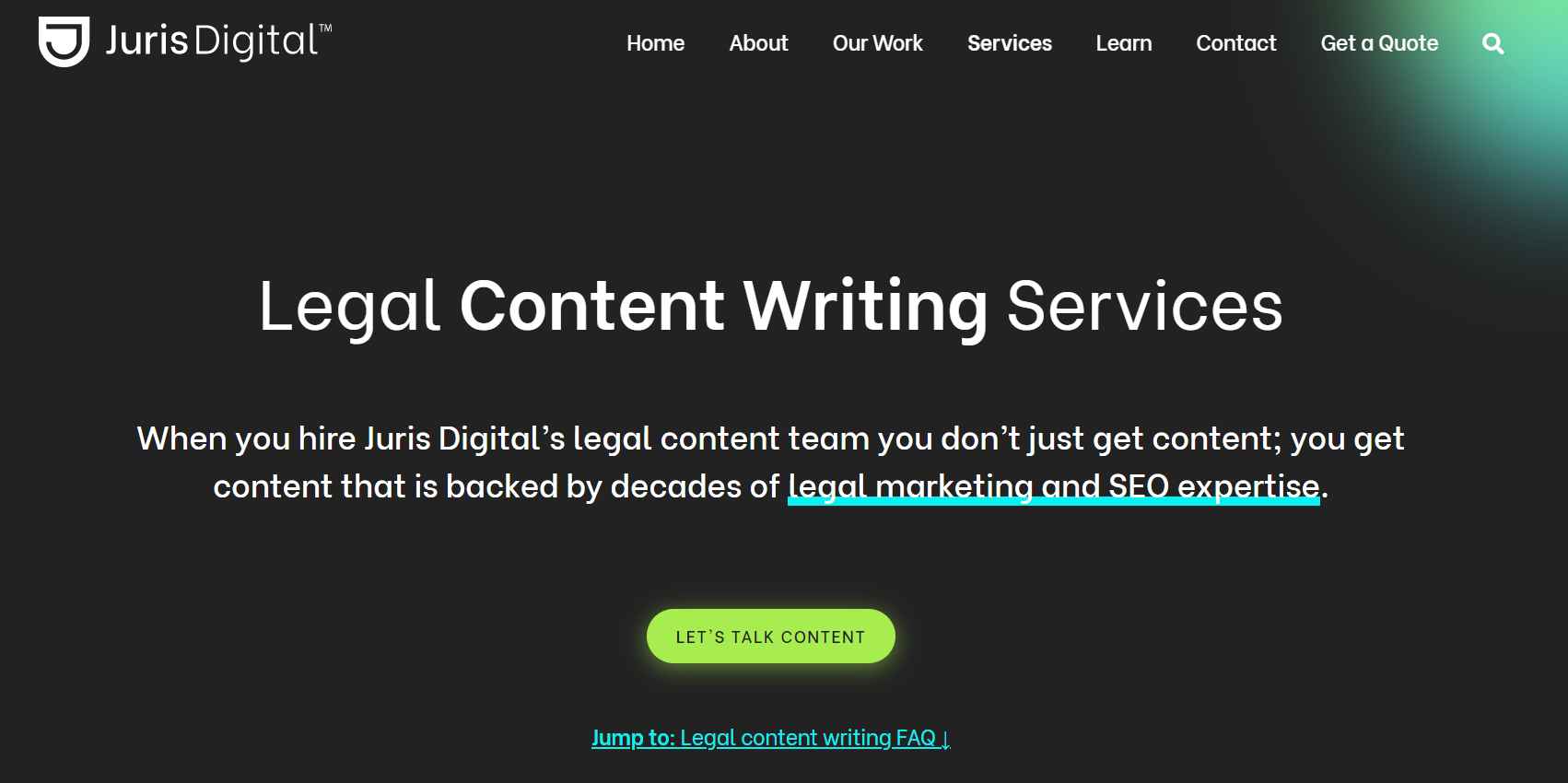 Top content writing services - Juris Digital