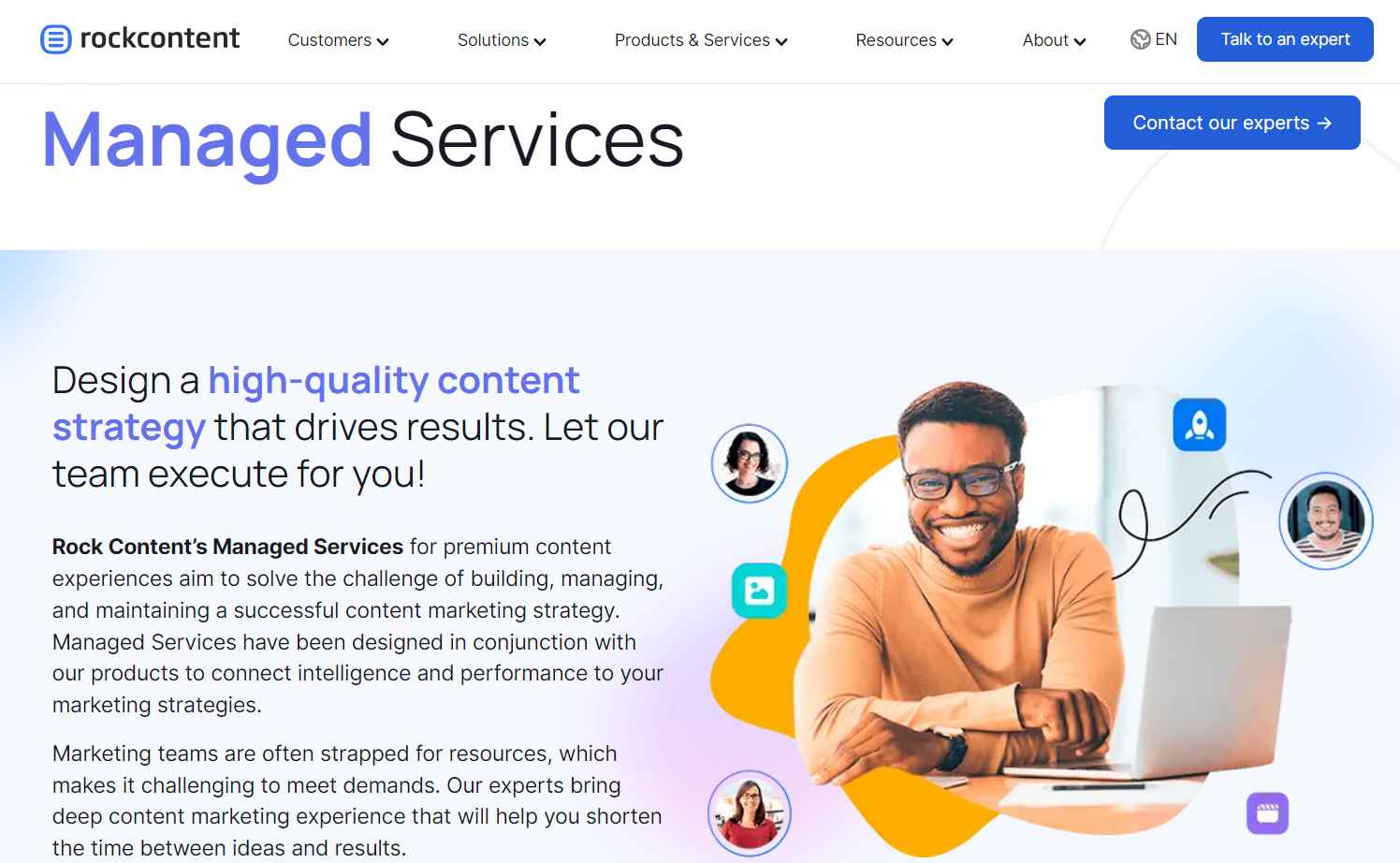 Best content writing service - Rock content