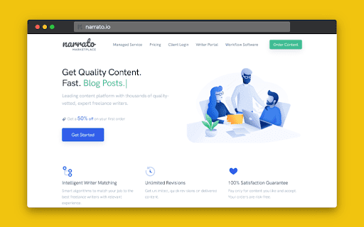 Narrato Marketplace for hiring freelance writers