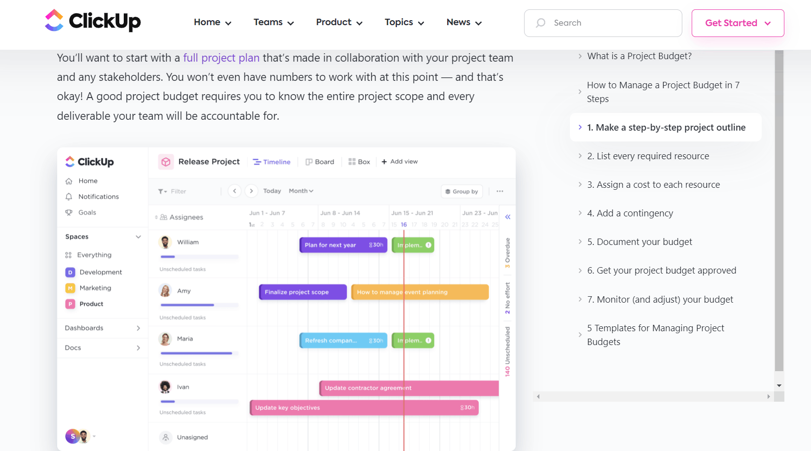 Example of marketing-led growth with product-led growth - ClickUp