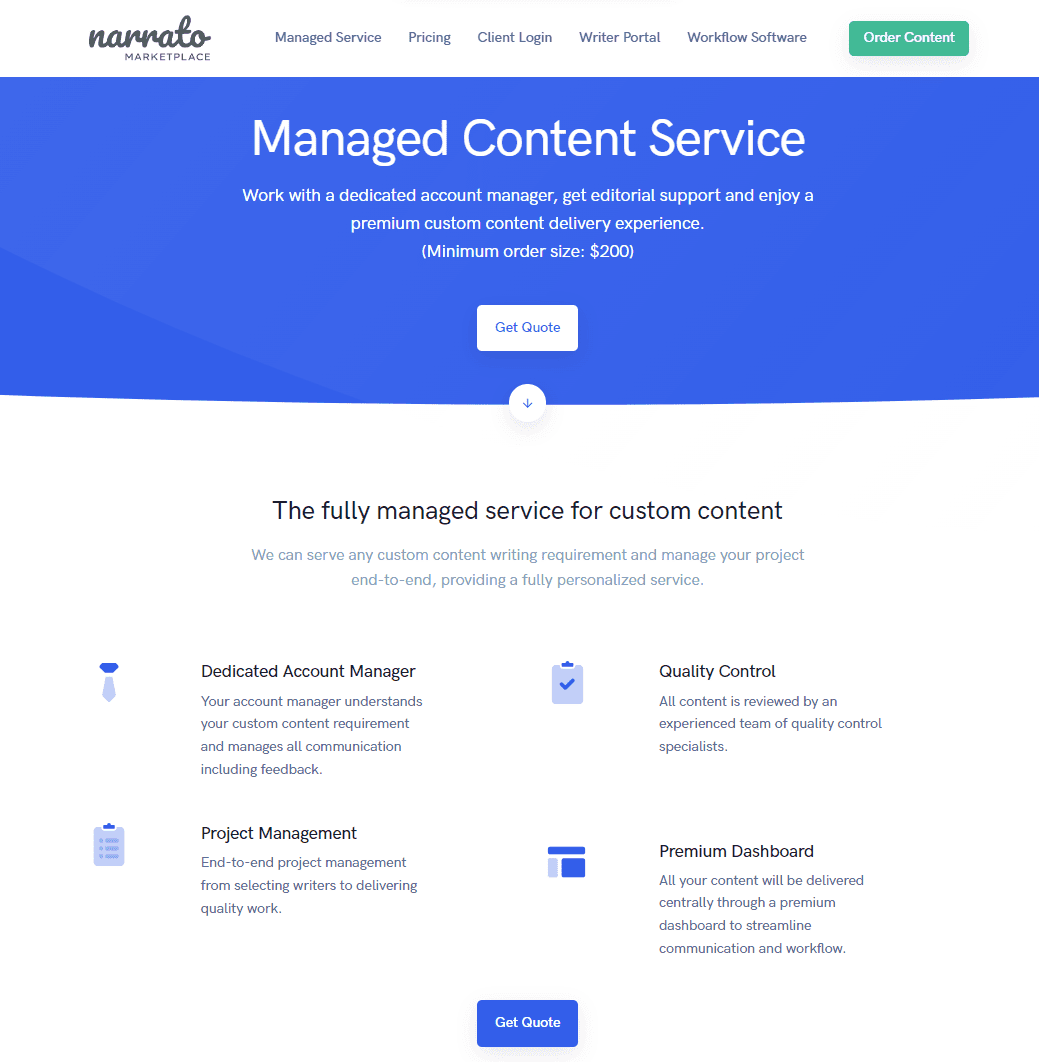 Outsourcing content creation to Narrato Marketplace Managed Service
