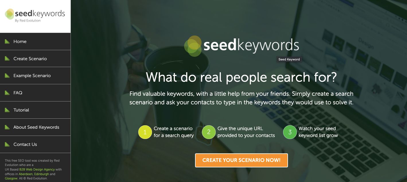 Content Writing Tools for SEO: SeedKeywords