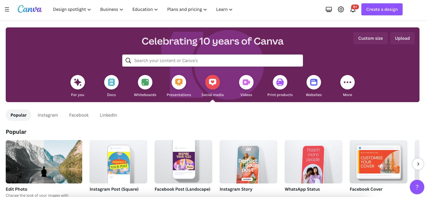 Canva's AI Social Media Post Generator Tools