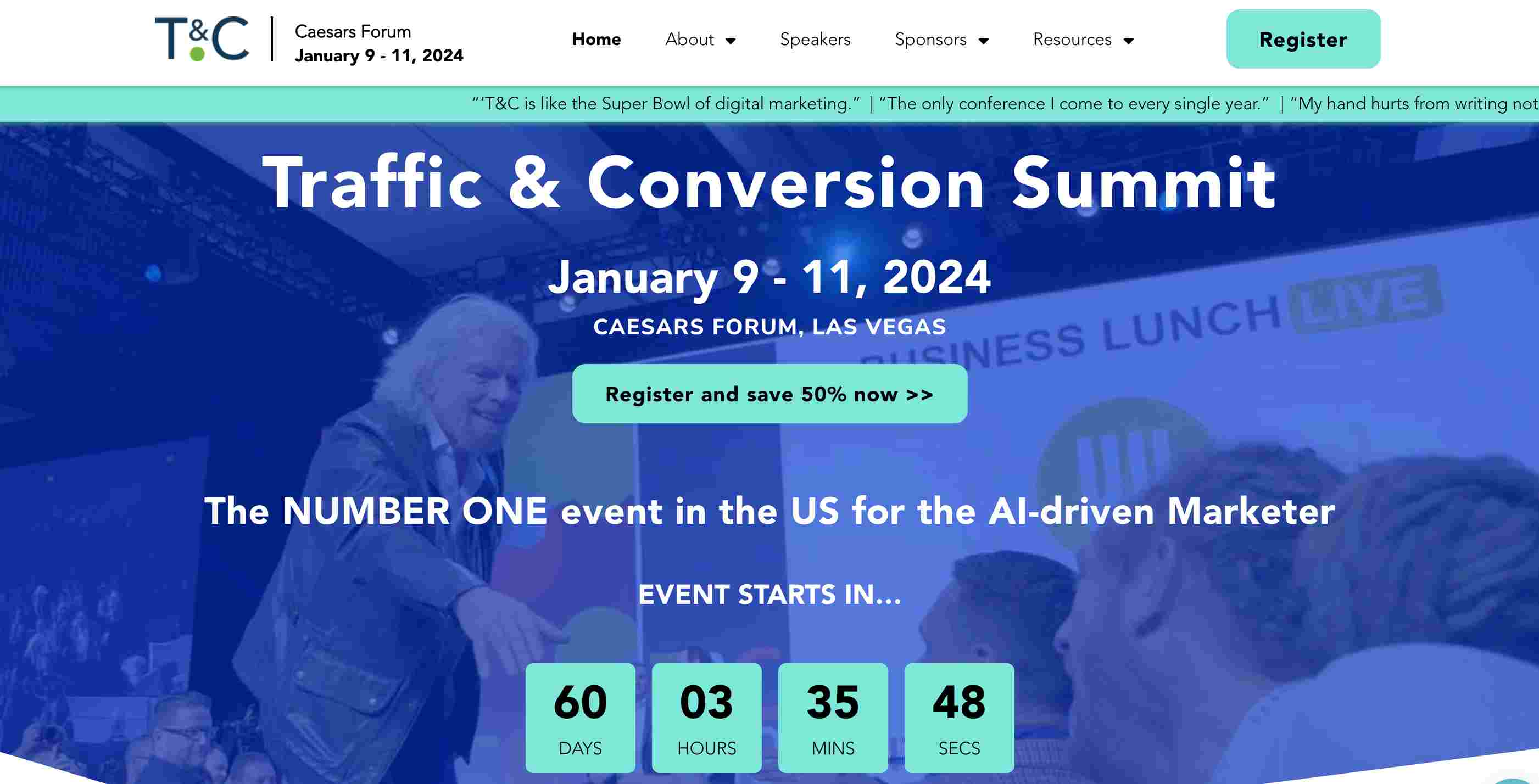 Digital marketing conferences: Traffic and Conversion Summit