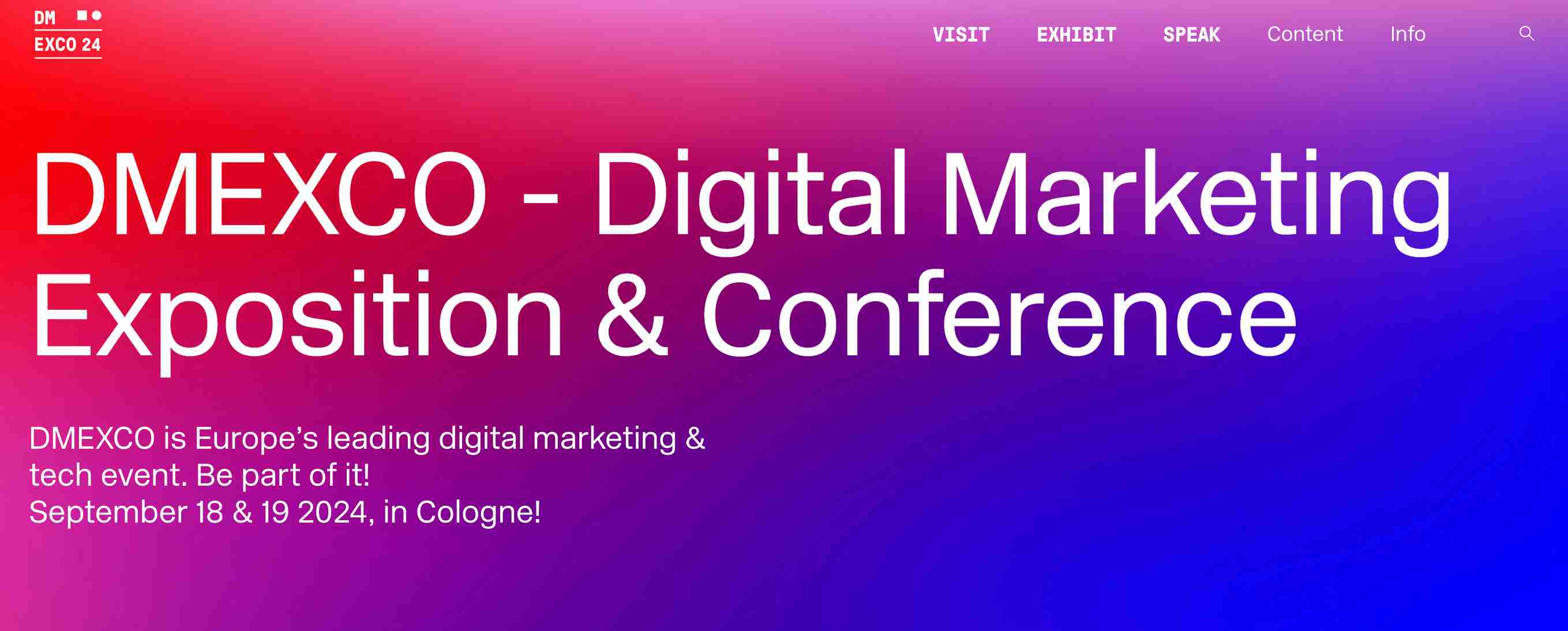 Digital marketing conferences: DMEXCO