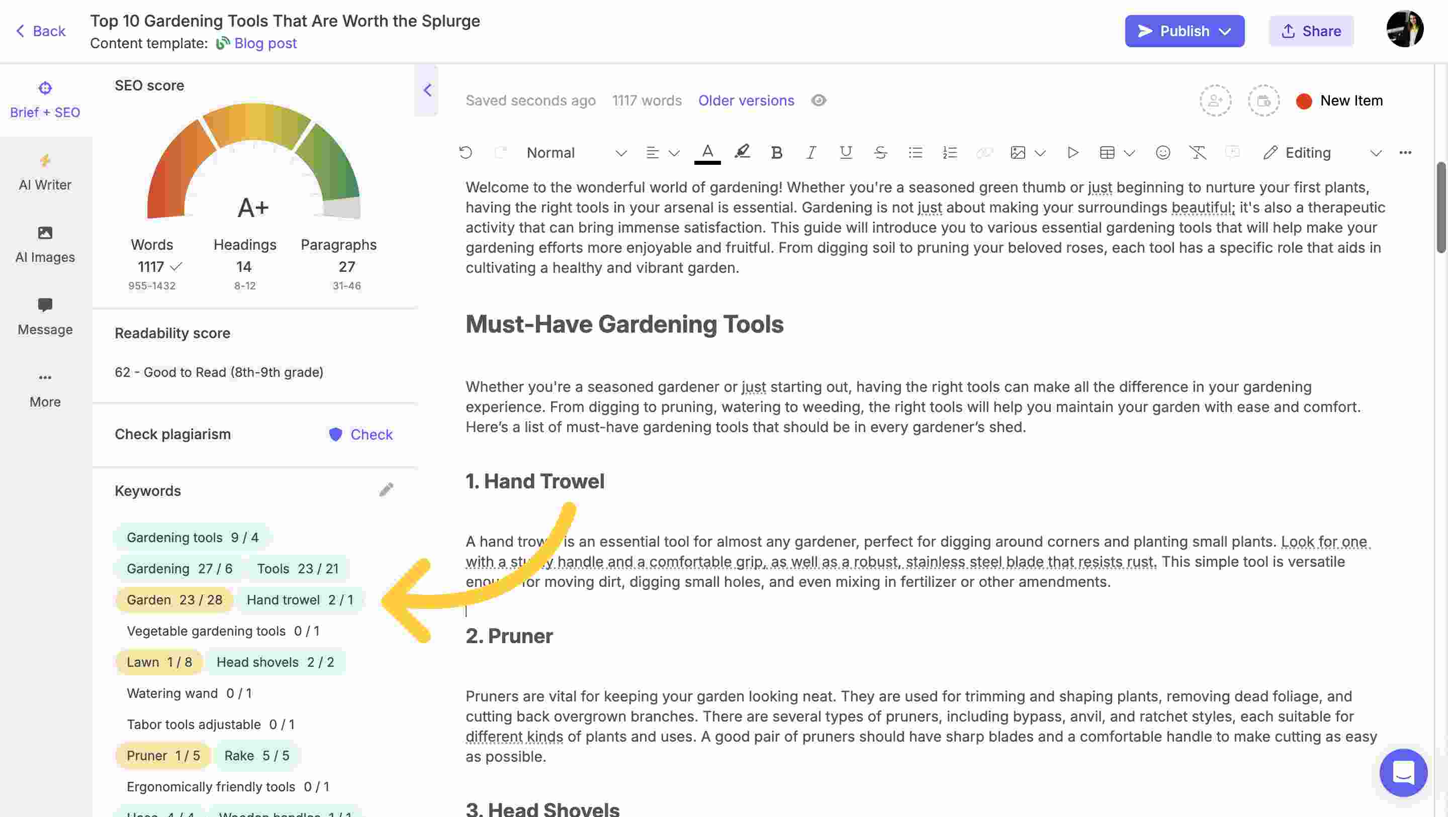 Optimizing the listicle article for SEO