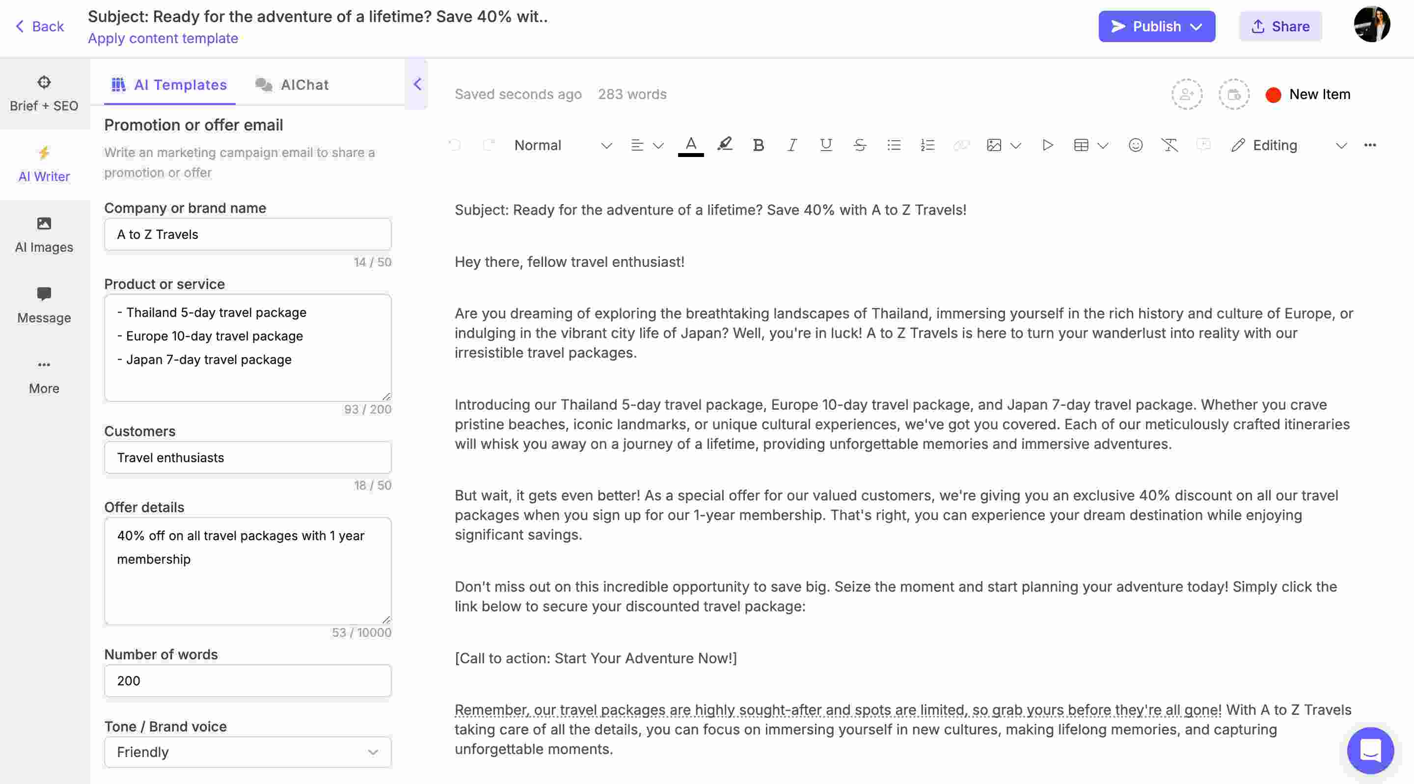 AI-generated email