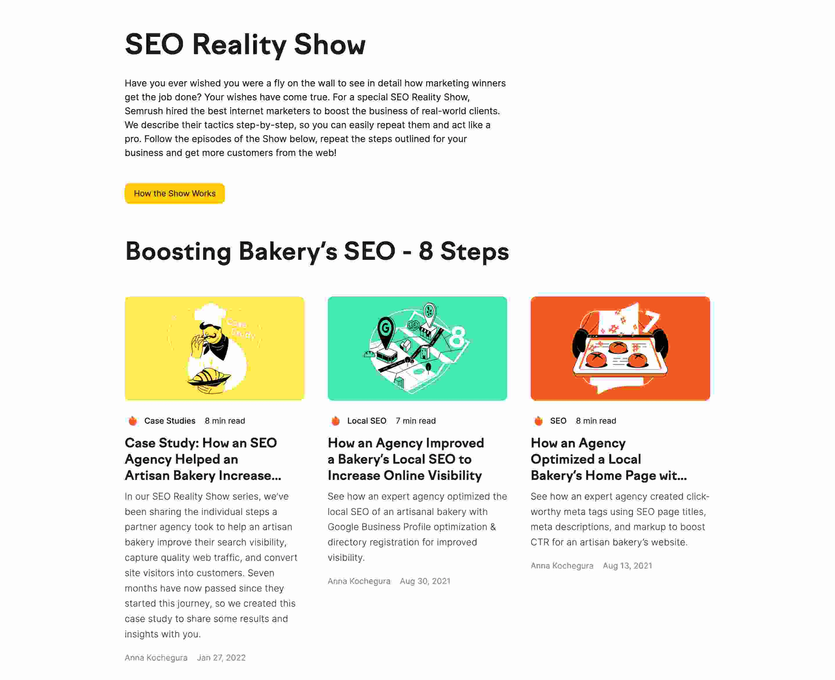 Semrush marketing strategy - SEO Reality Show