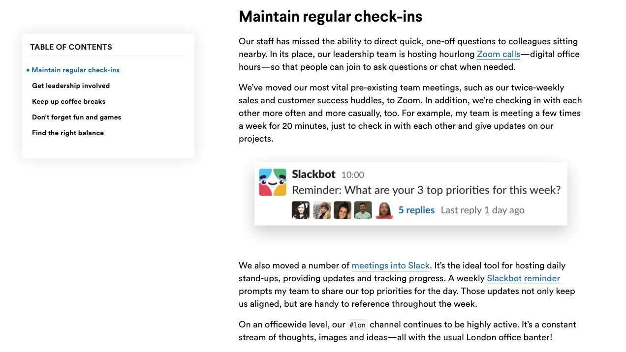 Product-led marketing on Slack blog