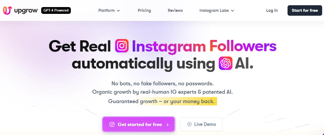  AI Social Media Tools - Upgrow home page