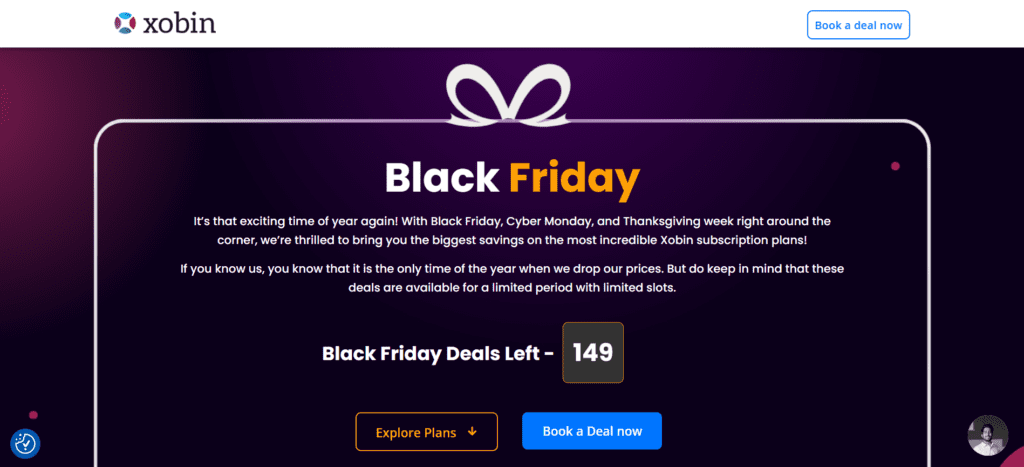 Cyber Monday + Black Friday SaaS deal 2024 from Xobin