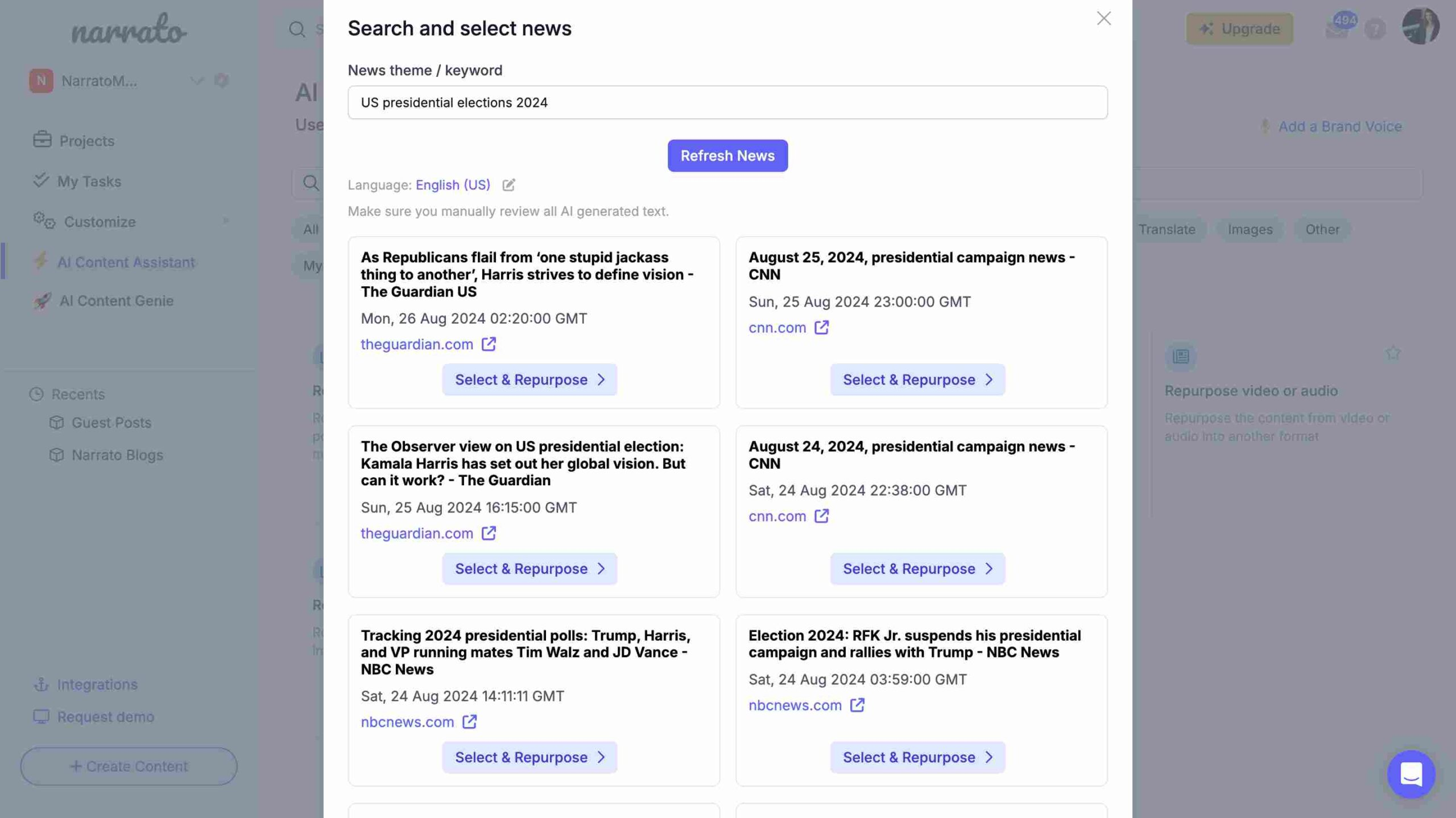 Generative AI Use Cases for news