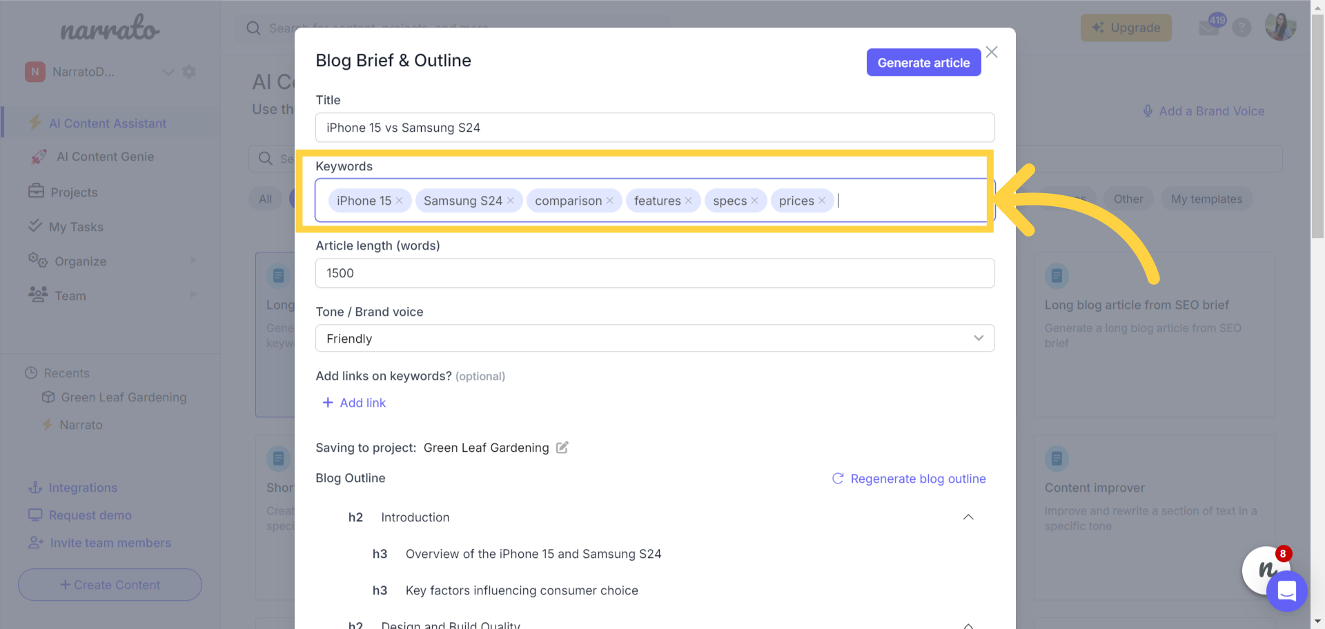 Generate Product Comparison Articles with AI