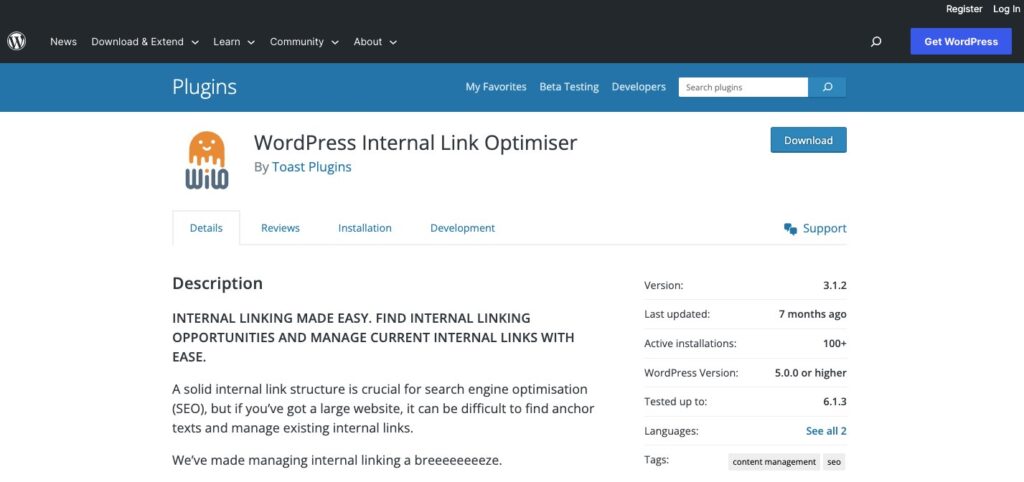 Content Writing Tools for SEO: WordPress Internal Link Optimiser