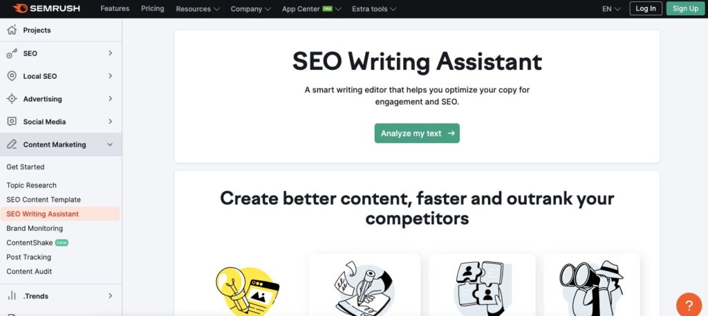 Content Writing Tools for SEO - Semrush