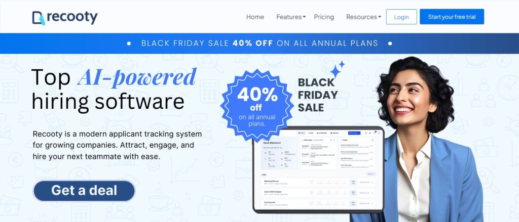 Cyber Monday + Black Friday SaaS deal 2024 from Recooty