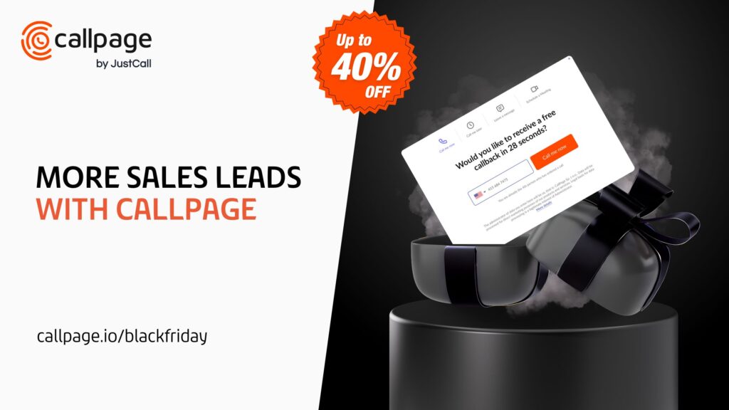 Cyber Monday + Black Friday SaaS deal 2024 from CallPage