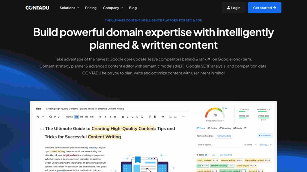 Contadu - Content Planning & Optimization Tool