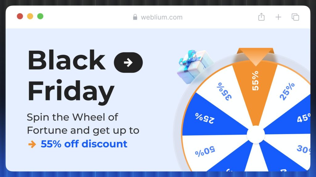 Cyber Monday & Black Friday SaaS deal 2024 from Weblium