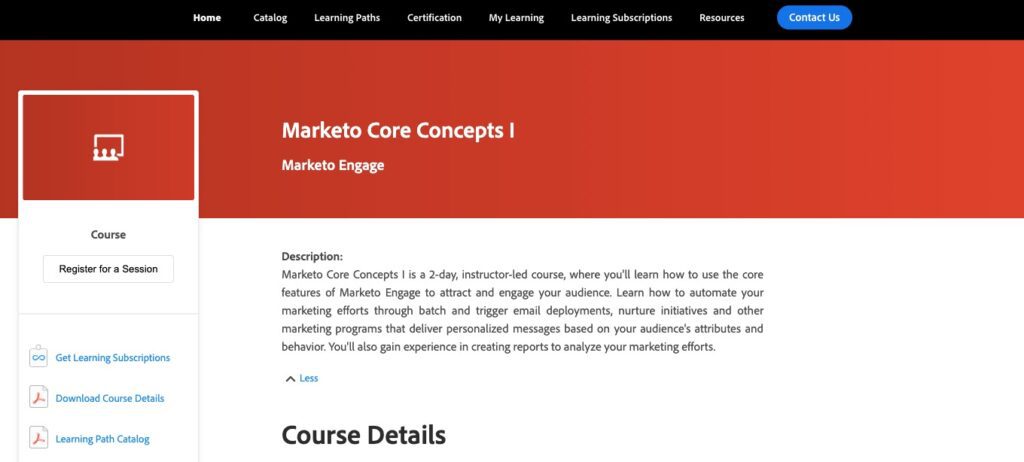 Marketo content marketing case study: Course