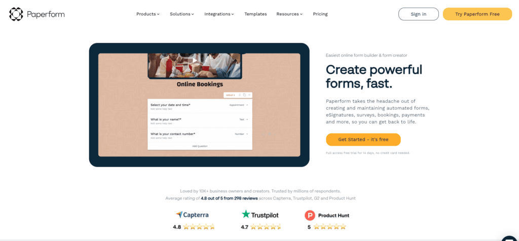 Paperform - Smart Form Builder