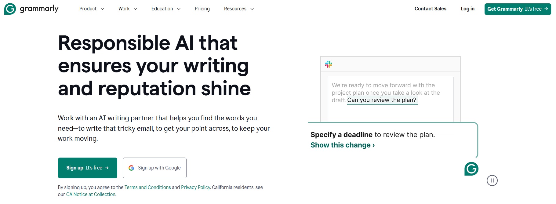 Grammarly AI case study generator