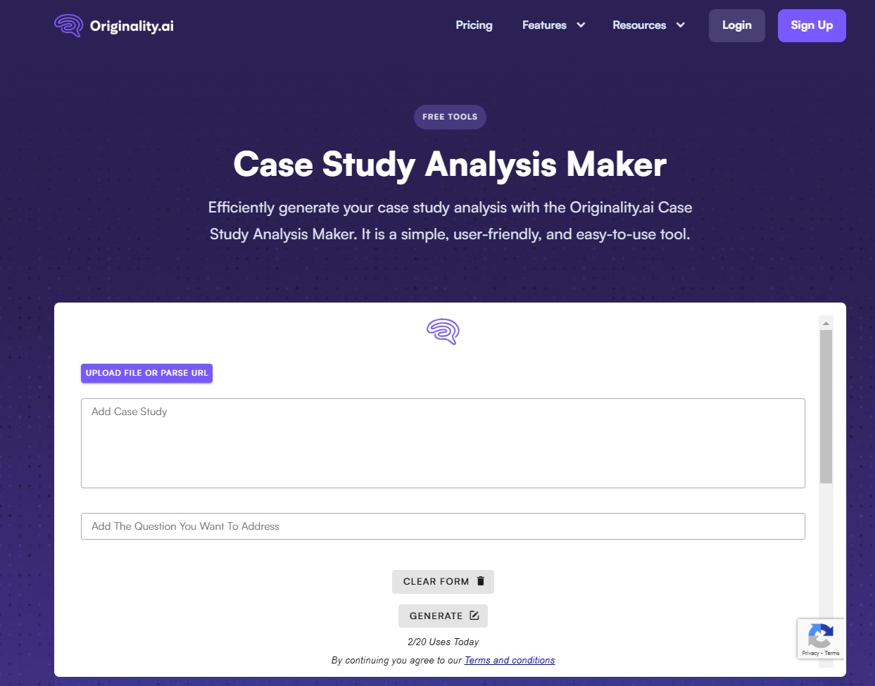 Originality.ai AI case study generator