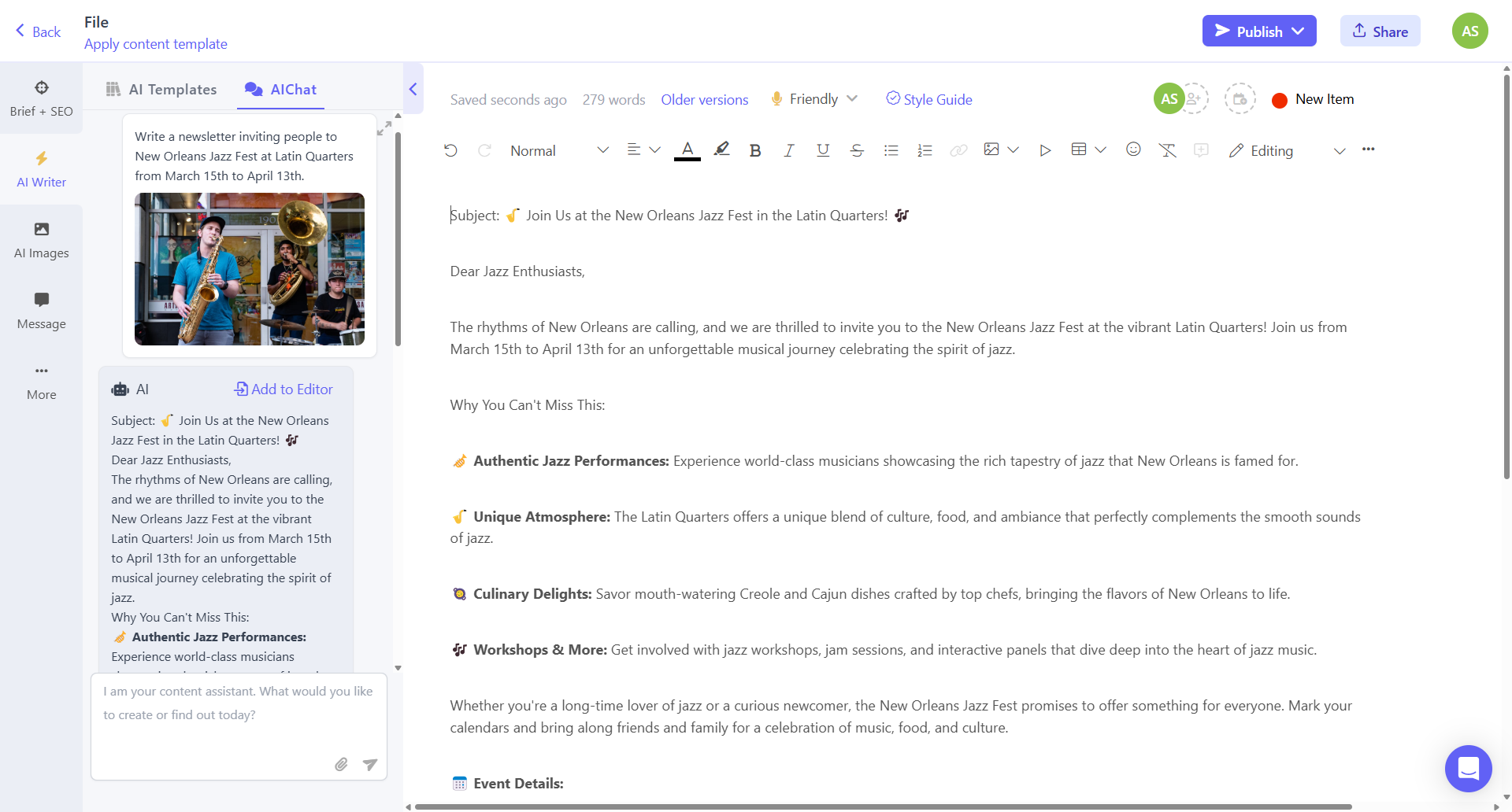 AI photo to text tools on Narrato