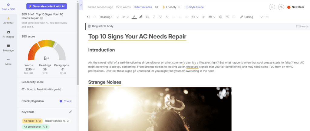 Narrato business blog writing AI tool