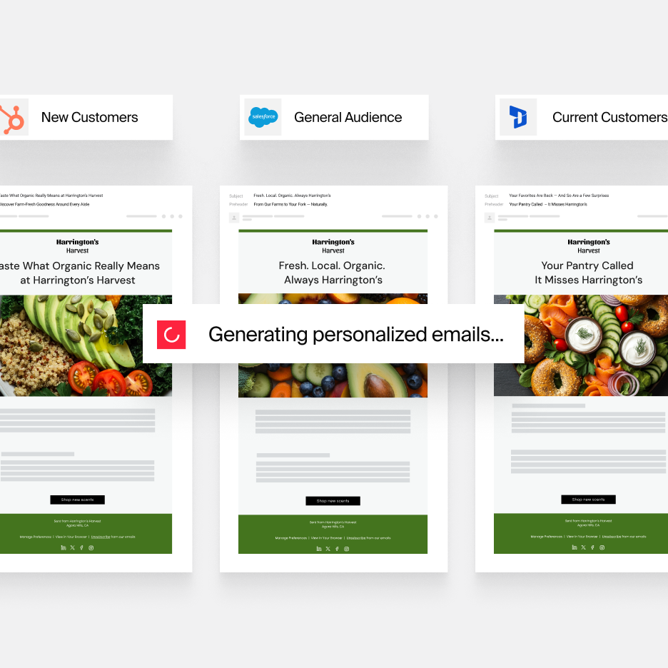 Audience personalization in Typeface